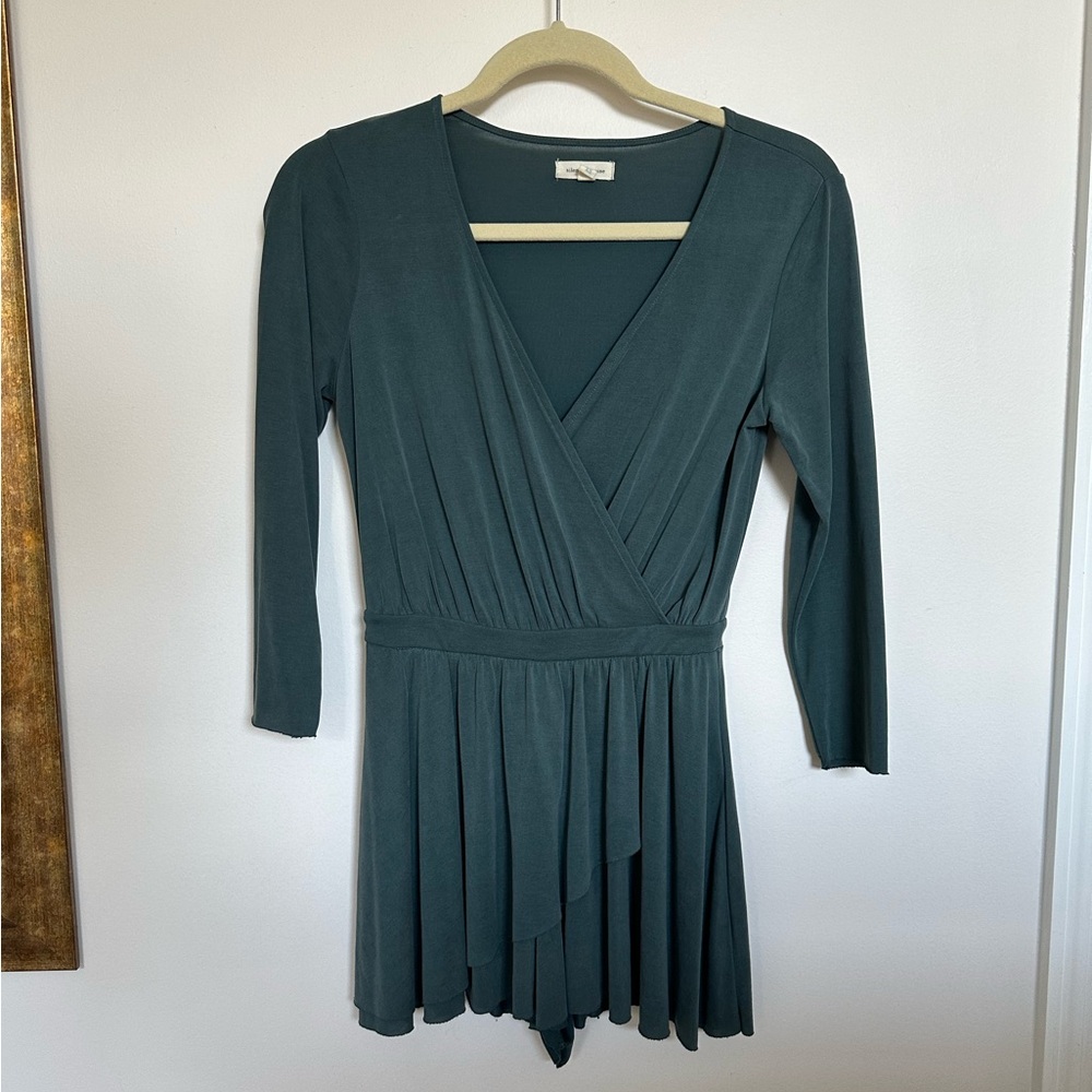 Teal Faux Wrapped Romper